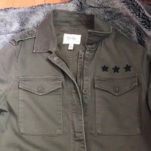Jessica Simpson military jacket